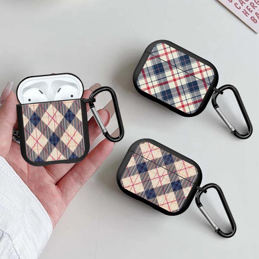 Earphone Cases Cover Case For Airpods 2 Pro3 3 Pro2 1 Pro 4 Checkered Pattern