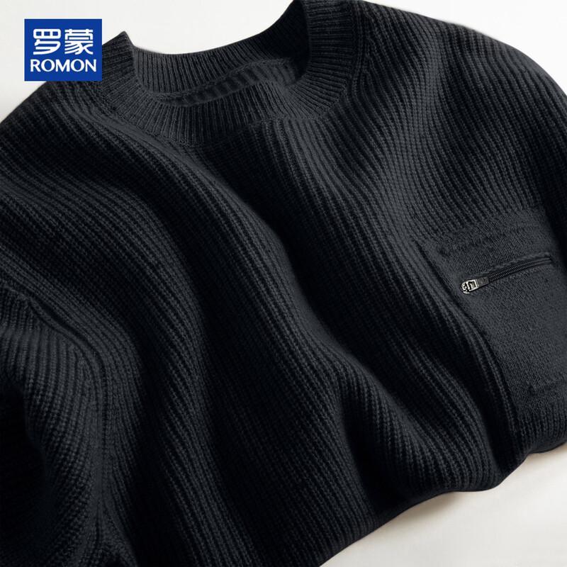 ROMON Men's 100% Pure Cashmere Crewneck Sweater