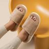 Pantofole Morbide in Pelliccia con Fondo Spesso Bianco Donna 2024 Inverno Comfort Tacco Basso Pantofole da Casa Donna Interno Coppia Scarpe di Cotone Slide