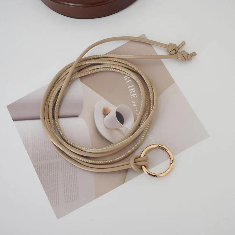 Womens Original Design Summer Thin Leather Waist Belt Perfect For Dresses Long