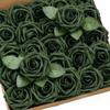 25PCS Gradiet Color Artificial Rose Flowers Flexible Wire Stems Realistic Flowers  Party Decoration