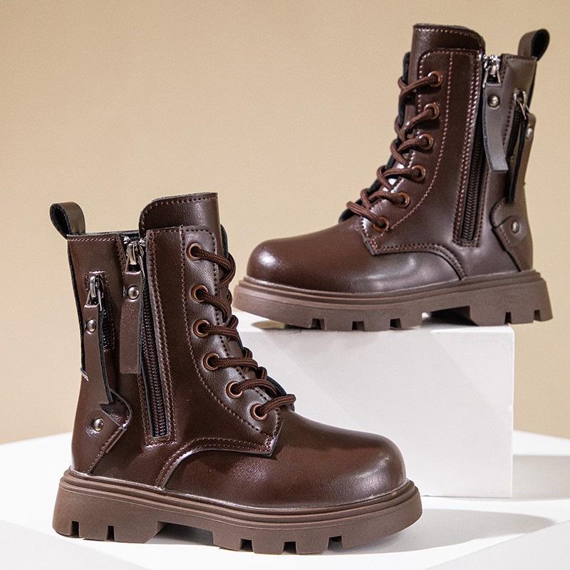 

Spring 2026 Girls British-Style Low-Top Princess Boots - Trendy Medium & Large Children s Martin Boots Size 27-31: set of 25 pairs