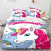 Unicorn Duvet Cover Set Single Double Twin Size Home Decor For Girls Kids Adults Cute Unicorn Bed Linen Kawaii Bedding Set