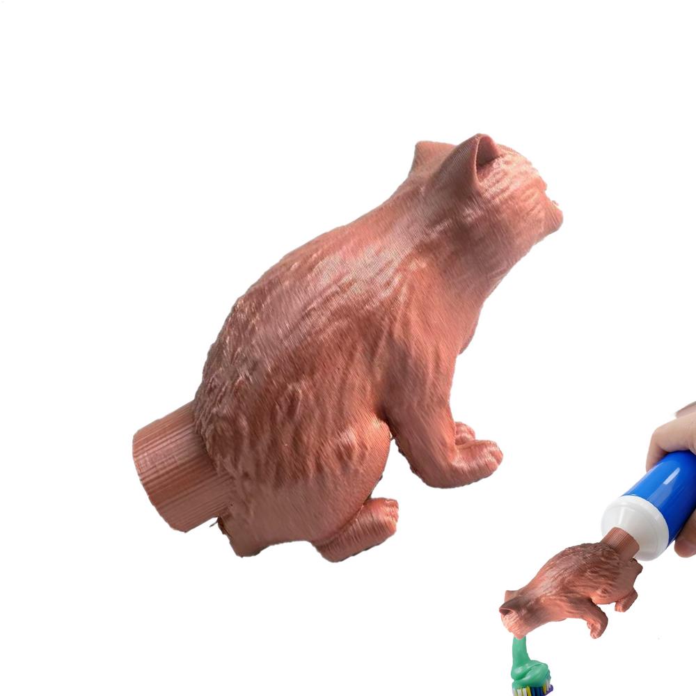 

Funny Cat Pooping Shaped Toothpaste Topper Silicone Toothpaste Dispenser Prank Cat Butt Toothpaste Cap For Bathroom Home Decor