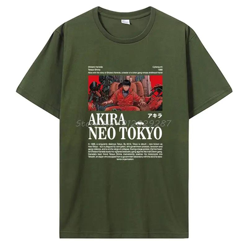 Akira Anime Graphic T-Shirt Japan Vintage Manga T Shirt WoCotton Tee Summer Streetwear Casual Tops Tshirt