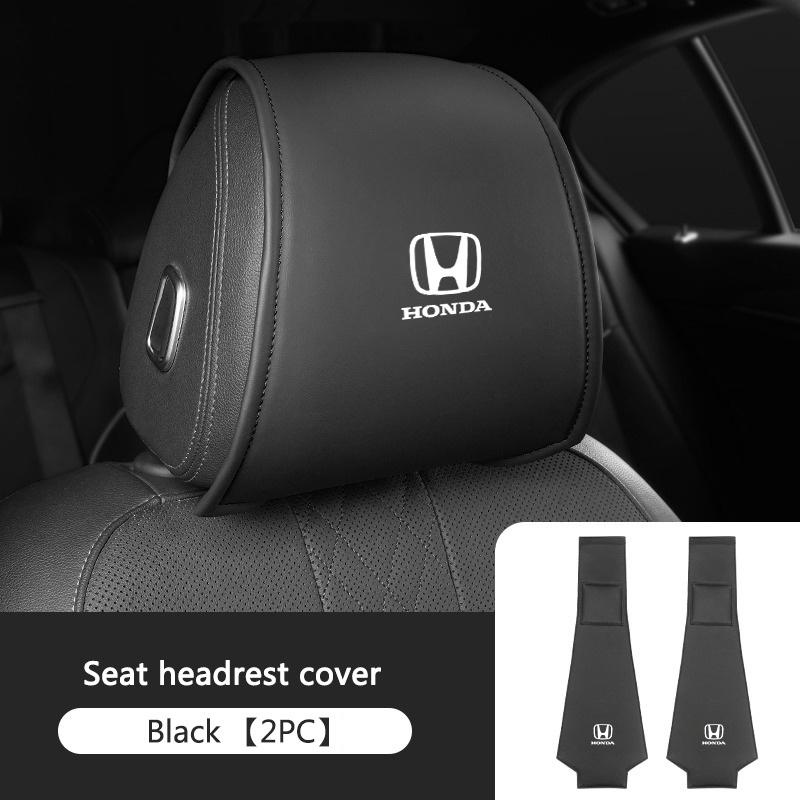Leather Car Seat Headrest Pillow Anti-Dirty Protector Cover For Honda Fit Jazz GK5 Civic Type-R CRV Pilot Accord HRV Accessories