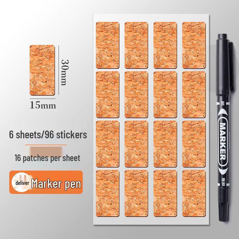 Waterproof Cork Label Stickers: No Residue, Oil-Proof, Self-Adhesive Kitchen Labels