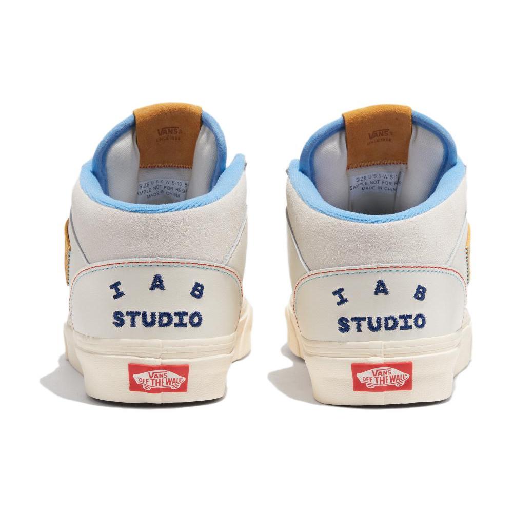 IAB STUDIO X Vans Mid Top Skateboard Shoes Unisex White Brown VN000DZ3CYP