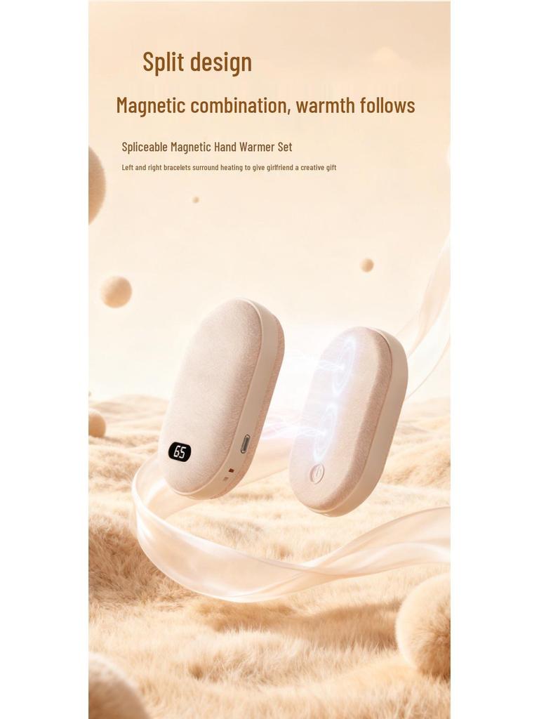 Scaldamani Magnetico Peluche Ricaricabile USB 2025 con Display Digitale