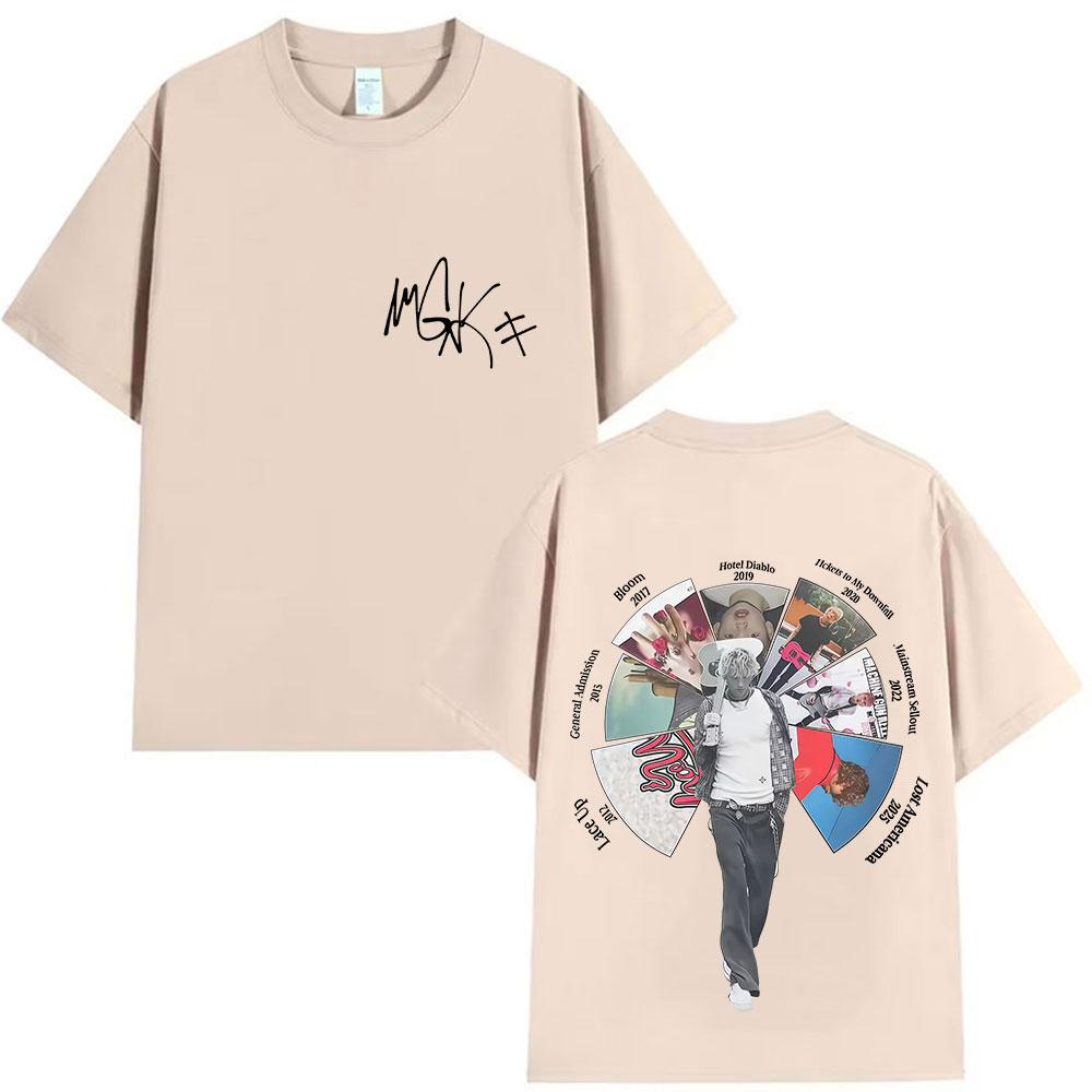Rap Singer MGK Lost Cover Album on His American Tour Mens Hiphop Retro Cotton Loose Short Sleeved Streetwear Y2K