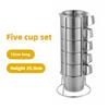 Stainless Steel Insulated Coffee Mugs Set of 4(300ML) Double Wall Cups with Handle,Shatterproof Cups for Cold and Hot Beverages