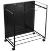 Yamazaki Concealed Trash Wagon 3-Compartment Black Approx. W51.5xD32xH55cm Tower with Handle & Casters 4333