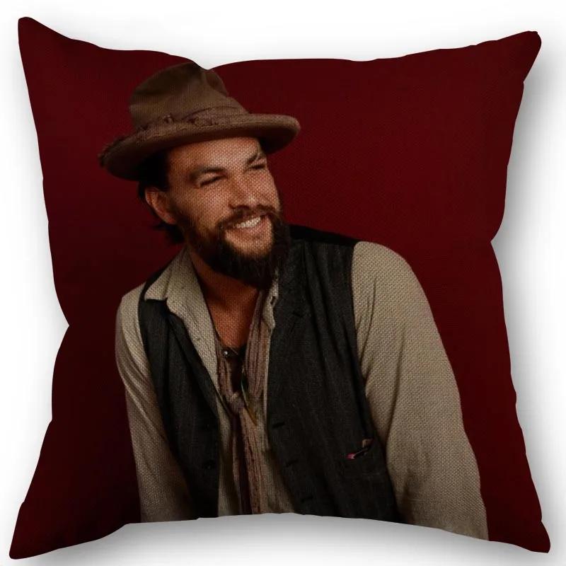 45X45Cm Pillow Cover Jason Momoa Square Zipper Cotton Linen Pillow Cases Bedroom Home Wedding Decorative Pillowcase 1213