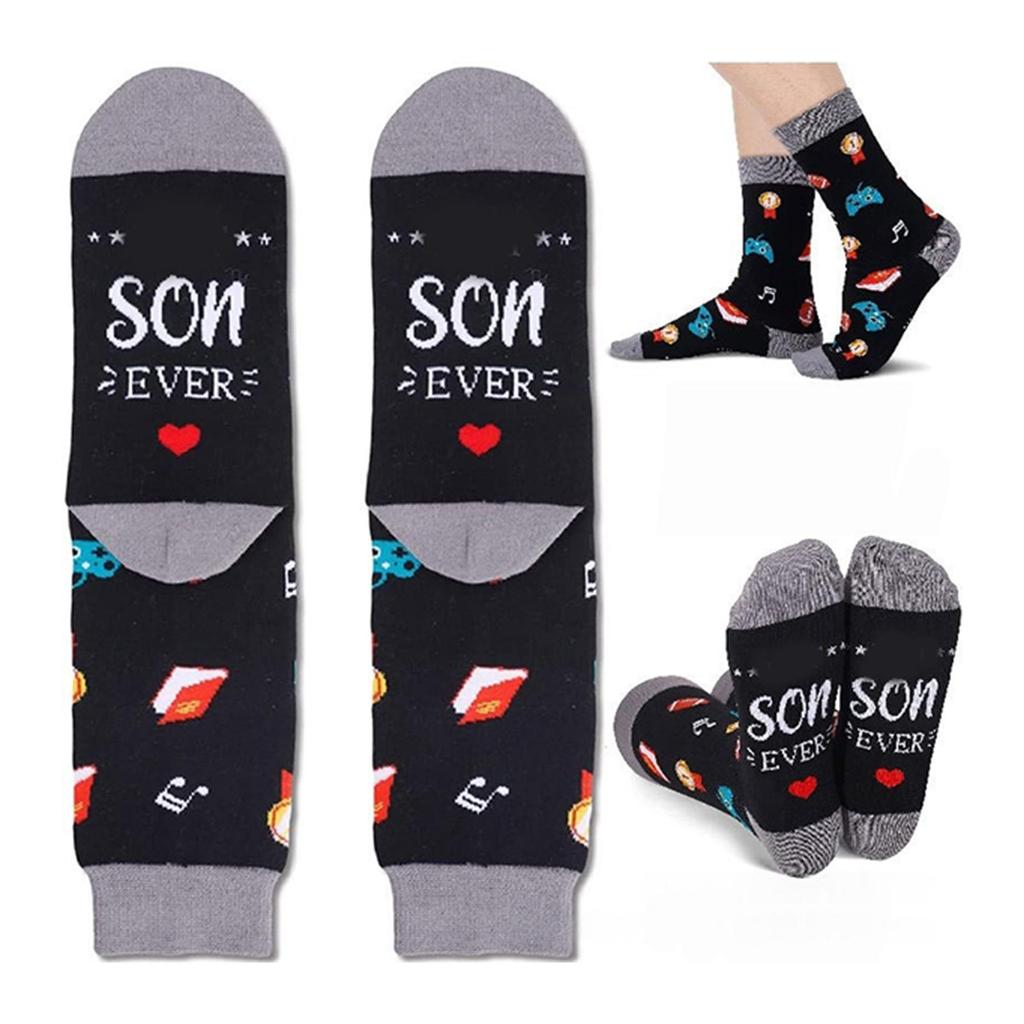 Festives Best Ever Themed Cotton Socks for Women Men Funny Crew Socks For Christmas Birthday Holiday Family Gifting