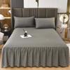 3 Pieces of Skin Friendly Bed Skirts Full Set of Bed Covers Thick Raised Lace Bed Sheets Tatami Mats Non Slip Covers