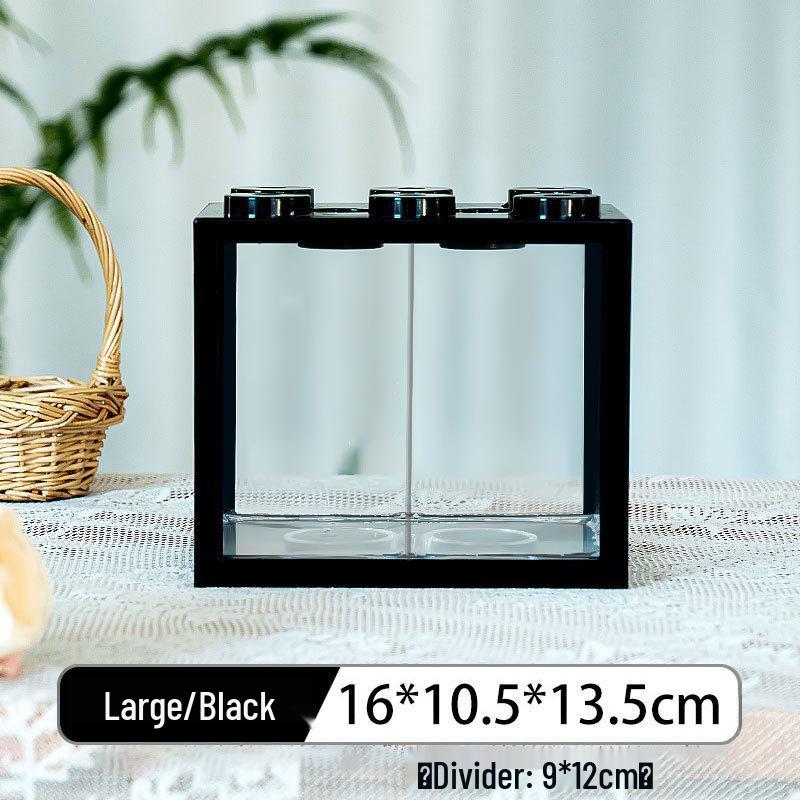 Transparent Desktop Aquarium: Fighting Fish, Jellyfish, Goldfish Tank with Street Stall Stand Design