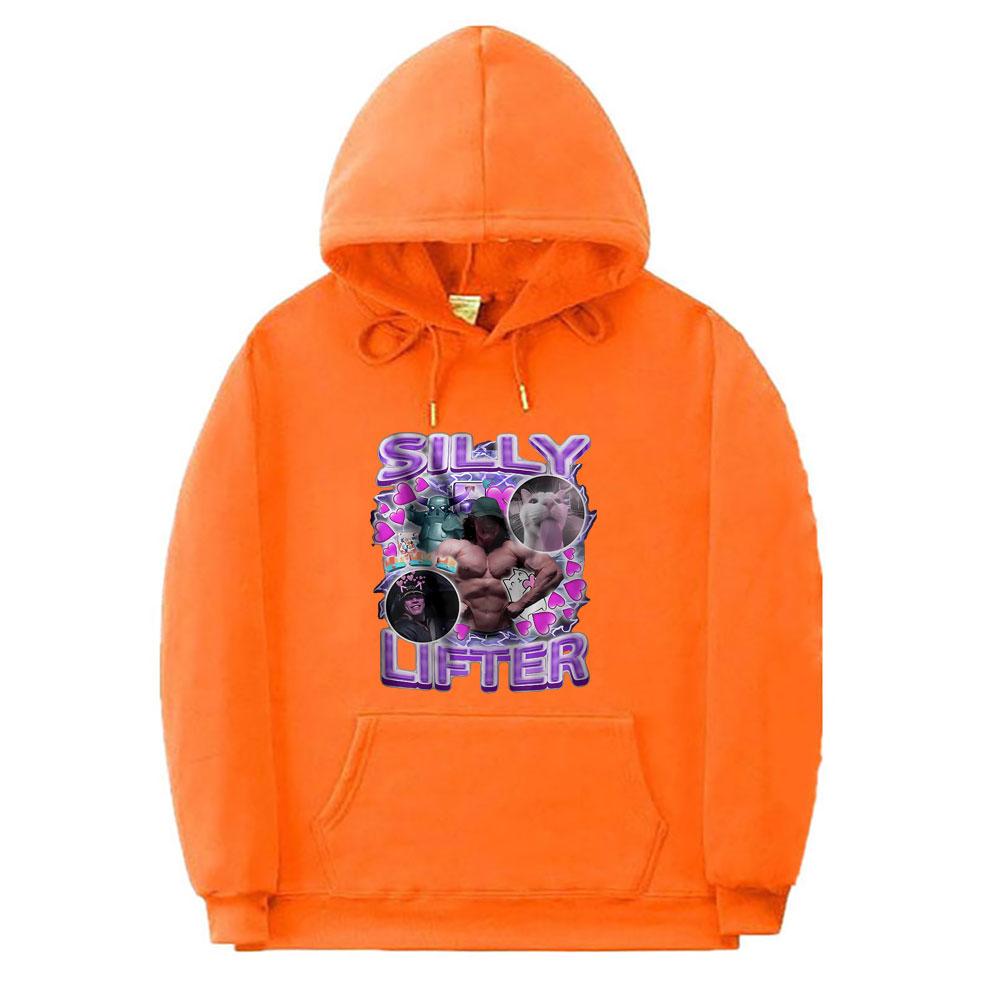 Sam Sulek Silly Lifter Pump Cover Bodybuilder Funny Meme Print Hoodie Unisex Vintage Casual Tracksuit Male Oversized Hoodies