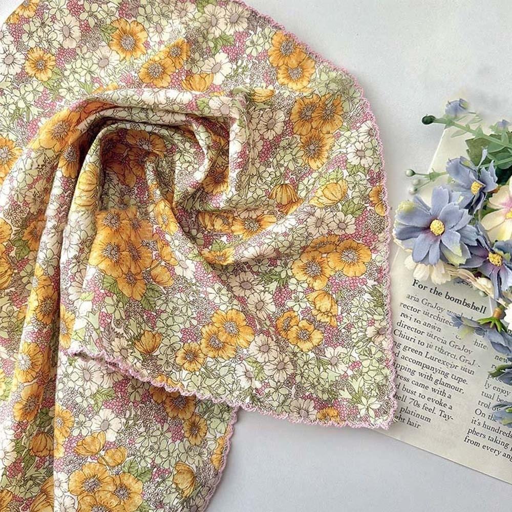 Sunshade Floral Patterned Headscarf Breathable Square Handkerchief  Clothing Accessories