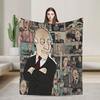 Americans Dads Cartoon Blanket Coral Fleece Plush  Relax Super Soft Throw Blanket for Bed Quilt