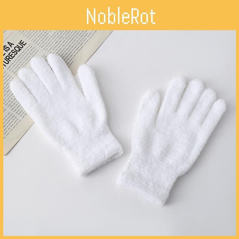 Microfiber Solid Color Adult Children Winter Warm And Windproof Plush Gloves