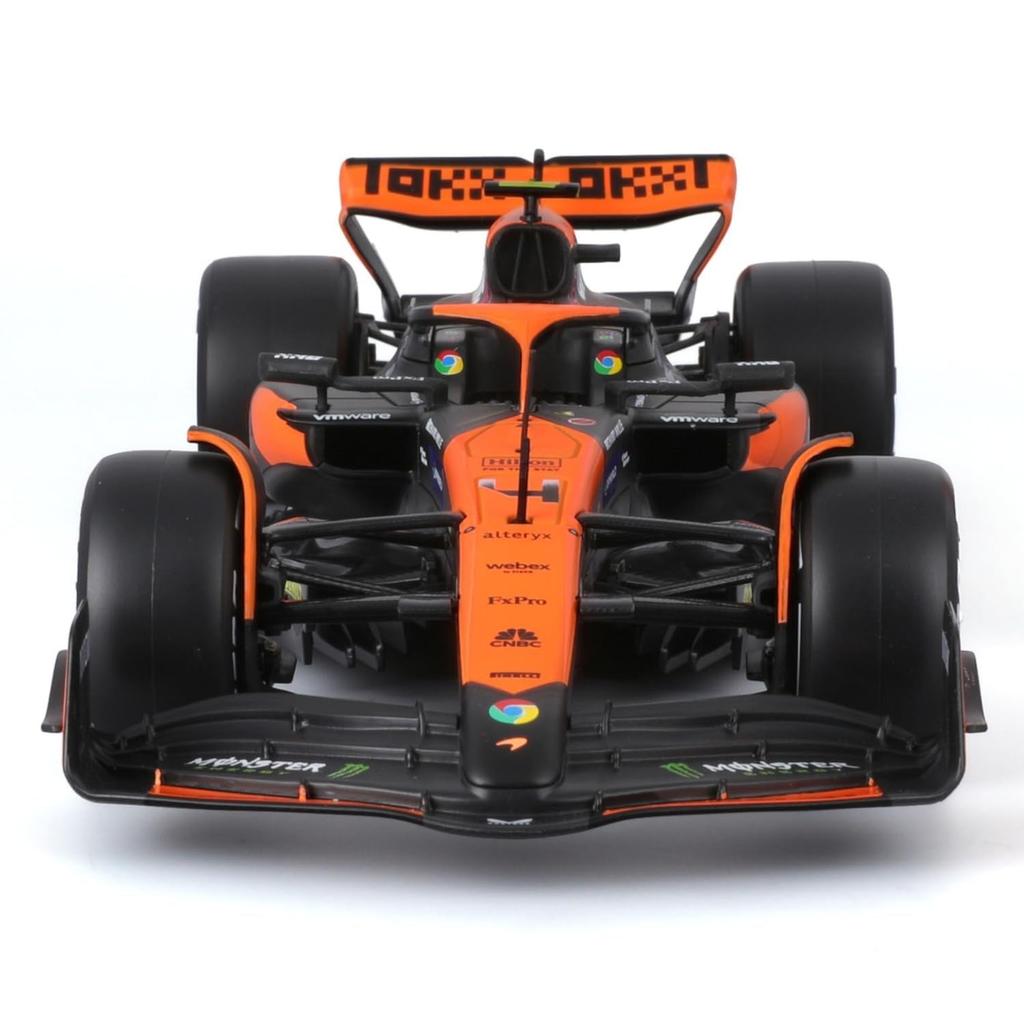 Bburago 2024 Model Scale F1 McLaren MCL38 with Lando Norris Figure Race Sports Car Diecast Model Car 1/24 #4 / 18-28040 (#4)