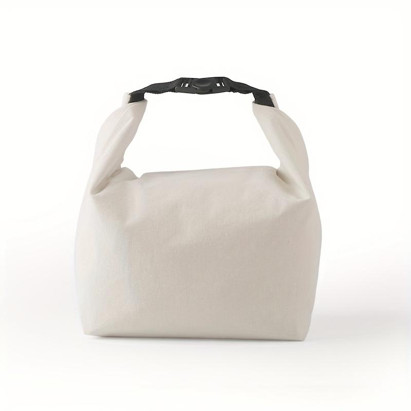 Insulated Lunch Bag Large Capacity Lunch Bag Lunch Tote with Sturdy Handles, White Thermal Food Carrier for School, Office, Picnics & Outdoor