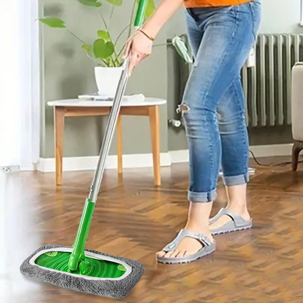 1pc Microfiber Mop Cloth Dry Cleaning Cloths Reusable Microfiber Mop Pads Green Furniture Flooring Mop Washable Rag Towel