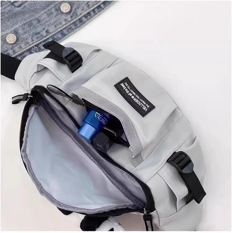 Japanese Workwear Style Messenger Bag: Versatile Men's Waist, Shoulder, & Chest Bag for Sport, Cycling & Casual Use