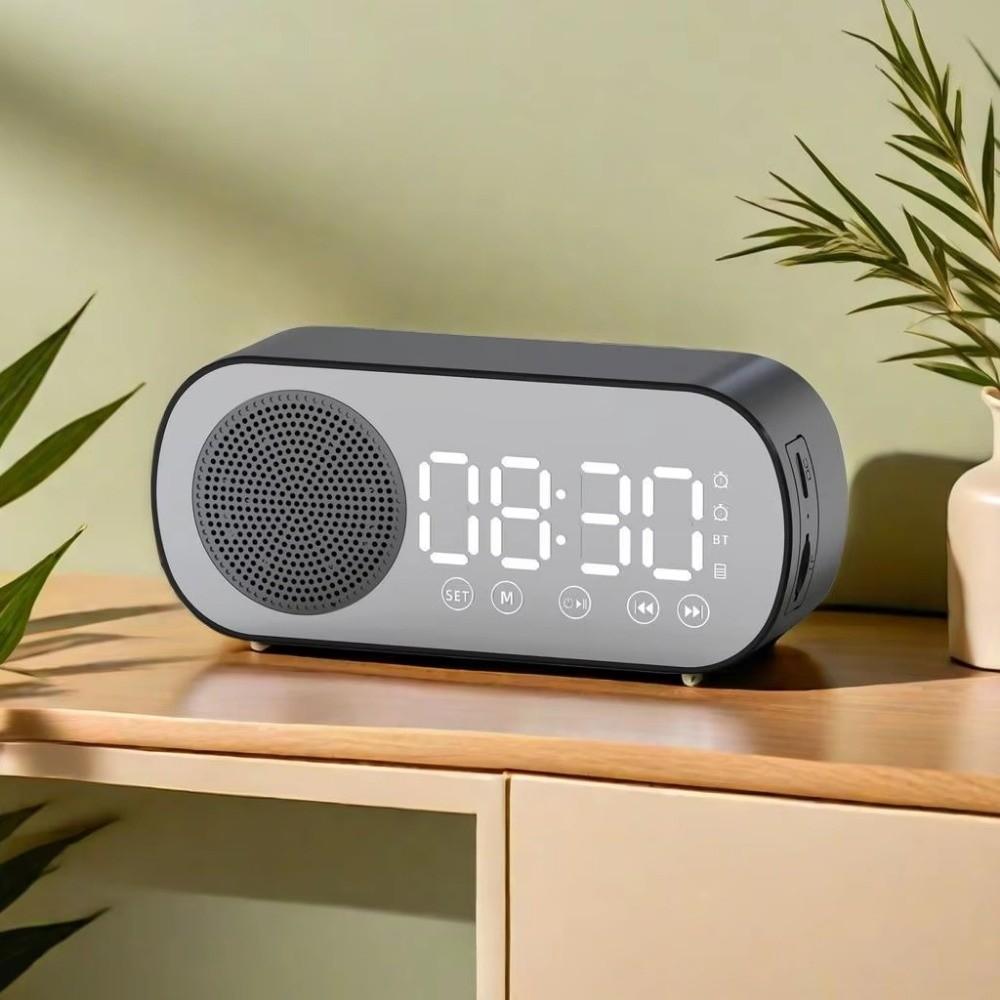 Double Alarm Bluetooth Clock Hifi Sound Quality Wireless  Bluetooth Speaker  Music Player