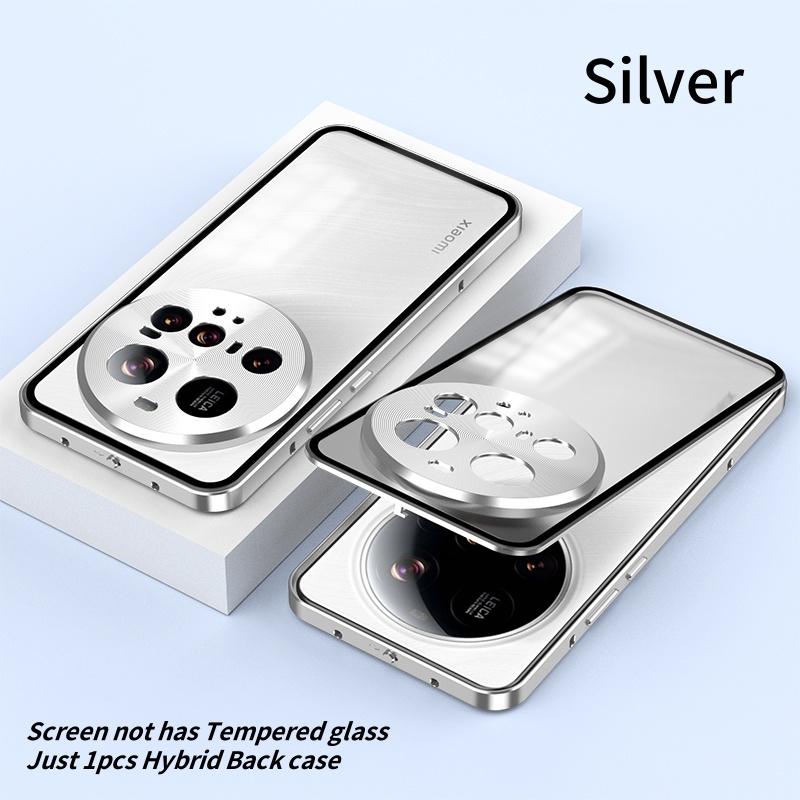 Elastic Snap Magnetic Metal Bumper Frame Case For Xiaomi 15 Ultra 5G 6.73" Clear Frosted PC Lens Protection Back Cover