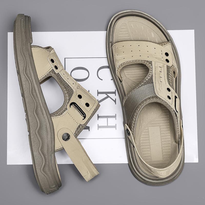

Men s shoes 2025 summer new outer wear soft sole non-slip wear-resistant beach sandals men s casual trend driving cool slippers 44