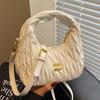 Bolsa de ombro dobrável moda portátil mensageiro bolsa feminina tendência lua crescente nuvem saco bolinho