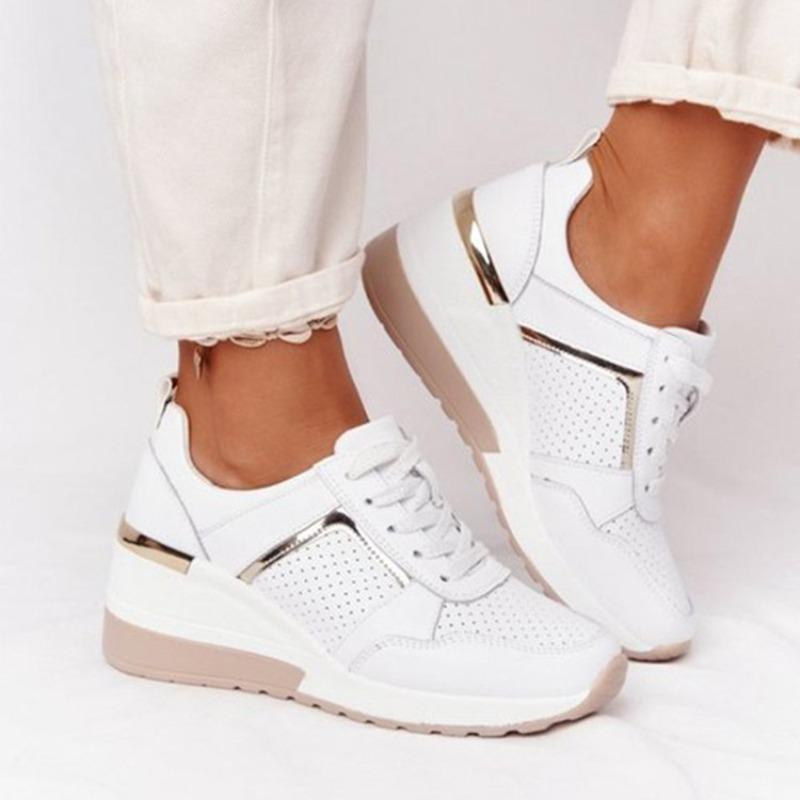 

European and American large-size sports and leisure shoes summer new platform casual shoes straps mesh sneakers spot white women 35 белый