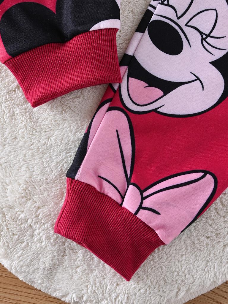 Children's Cartoon Print Long Sleeved Sweatshirt And Sweatpants Set