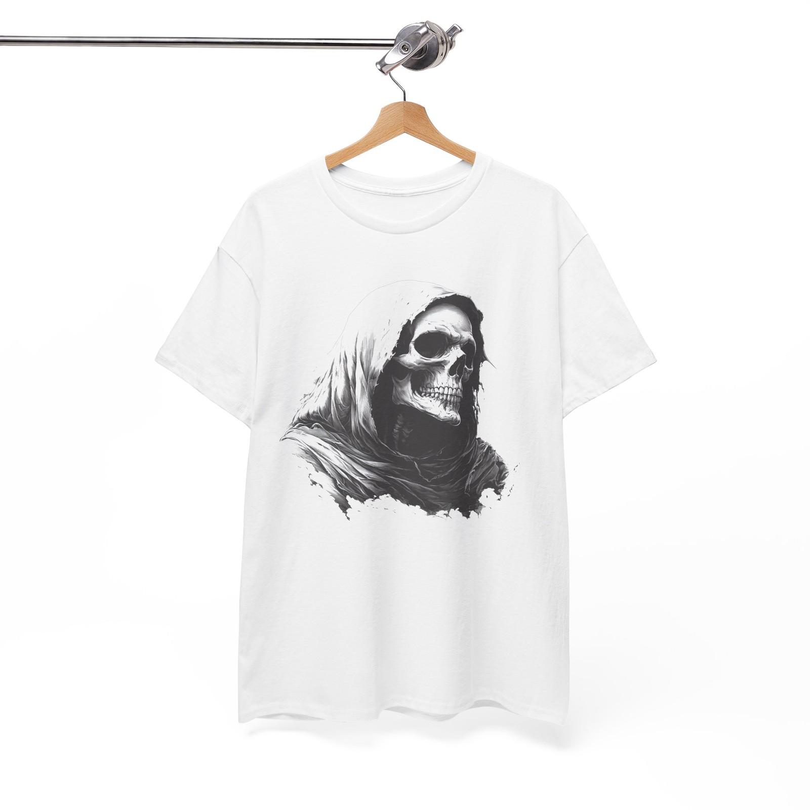 Gothic Skull Graphic Tee, Halloween Shirt, Unisex Cotton T-Shirt, Vintage Skull S