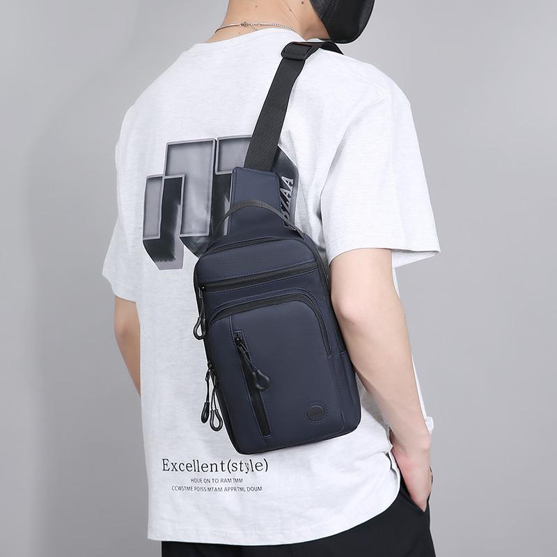 Geantă Unisex Multifuncțională Crossbody - Sling de Piept din Nailon Rezistent la Apă cu Buzunare Organizatorice