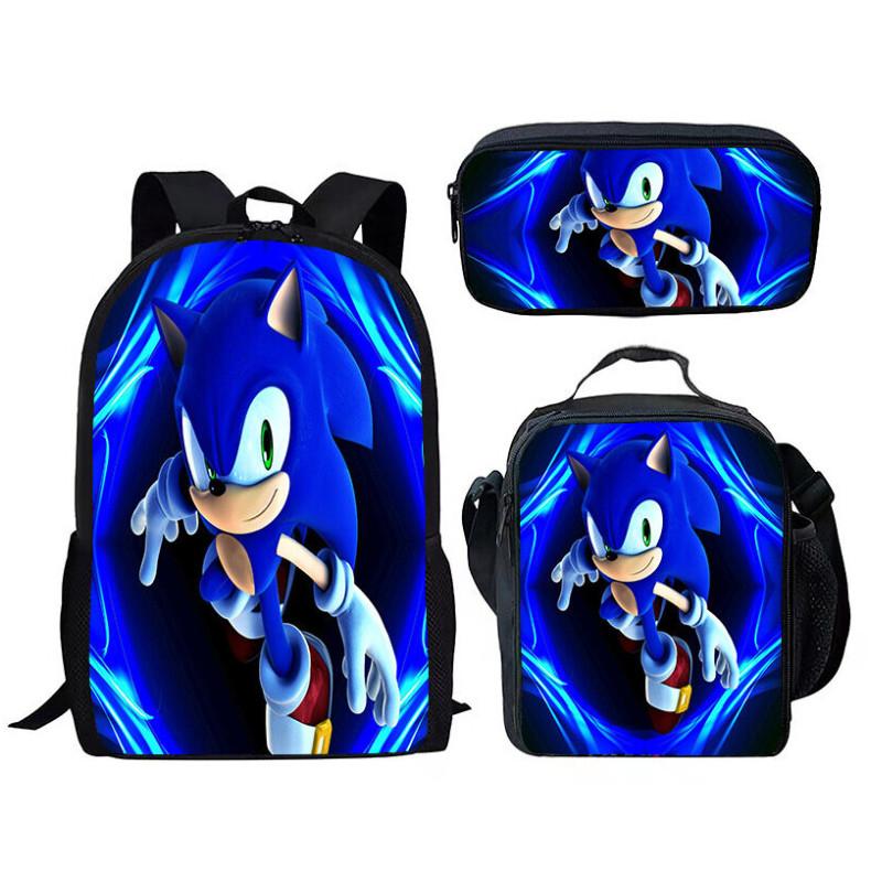 Piece 3 Pattern Schoolbag Lunch Bag Pencil Case Kids Set