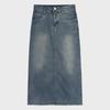 High Waist Elastic Denim A-Line Skirt - Women's Mid-Length Slim Fit Wrap Skirt for Summer