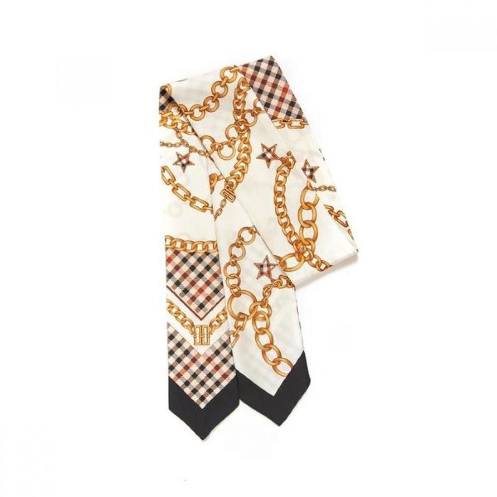 Daks Ivory Print Silk Scarf Ivory Dcsc2f821