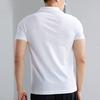Li Ning Polo Shirts Men's White Polo Collar Moderate Straight Fit APLR183-2