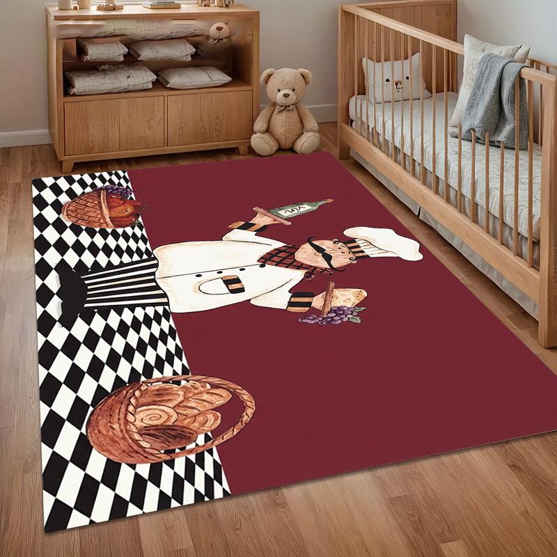 

Washable Mat Comfortable and Soft Door Mat Kitchen Themed Carpet Anti Slip and Waterproof Home Decoration Bedroom Decor 40x60CM