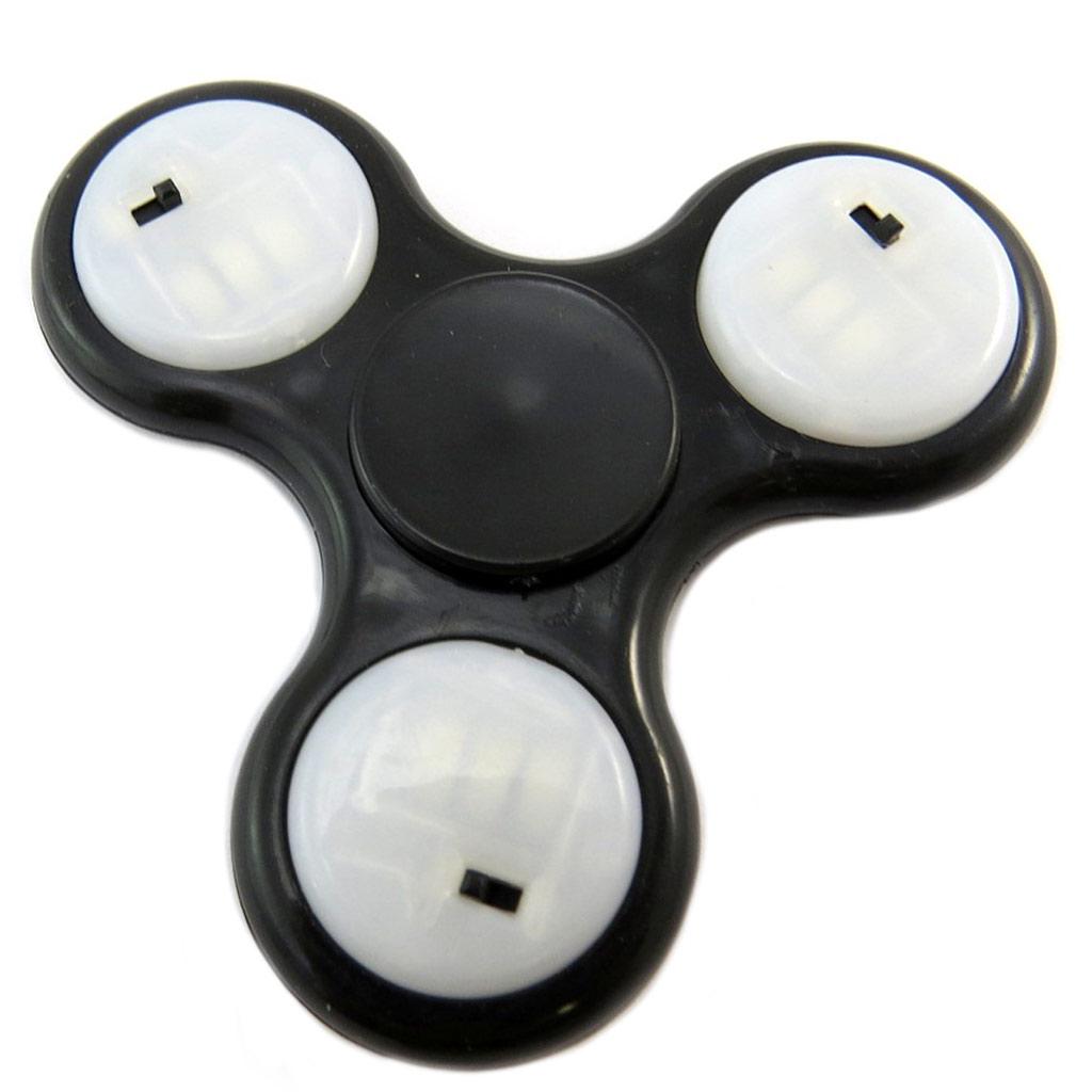 Les Trésors De Lily [P1759] - Handspinner led 'Les Lumineux' noir - 7 cm