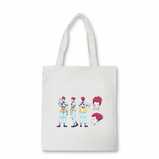 Anime giapponese Hunter x Hunter Shopping Bag Eco Manga Tote Harajuku Shopper Borsa da donna Borsa a tracolla in tela Killua Zoldyck Hisoka