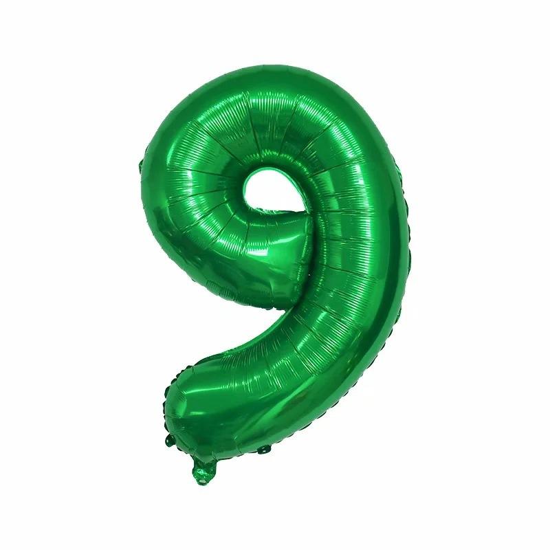 

16-Inch Us Version Of Thin Body Digital Birthday Party Decoration Props Decoration Aluminum Film Balloon Digital 16 inch green digital 9