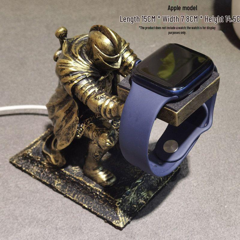 Black Warrior Charging Stand for Samsung, Apple, Huawei & Apple Watch