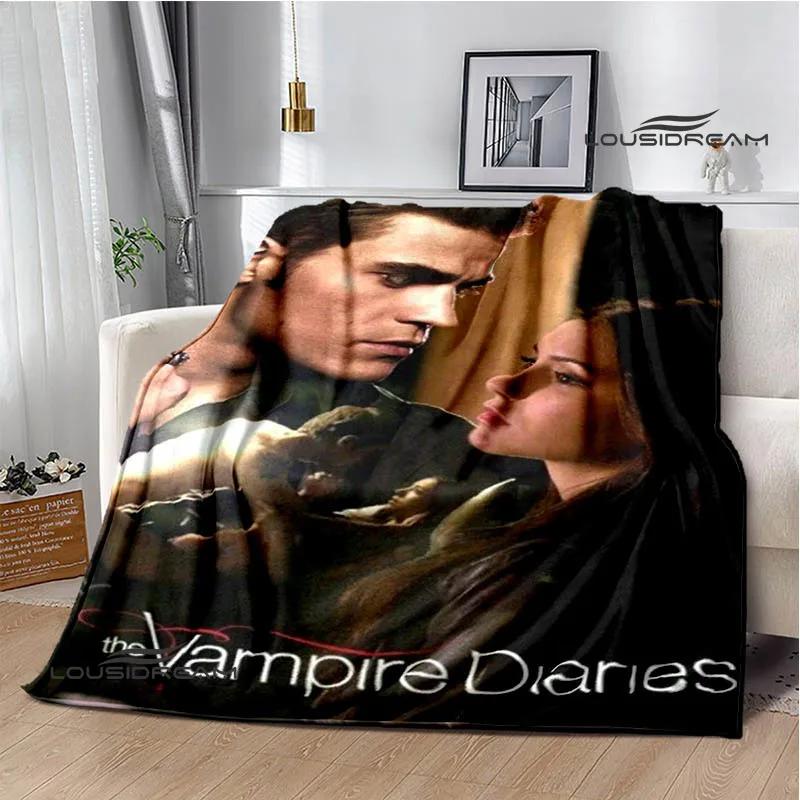 The Vampire Diaries Damon salvatore pătură imprimată Paturi calde din flanelă Pătură moale și confortabilă lenjerie de pat Cadou de ziua de naștere