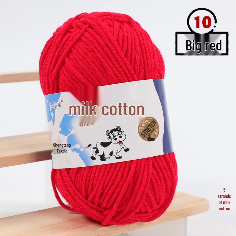 Filato di Cotone Lattiginoso a 5 Fili per Maglia & Uncinetto - Kit Fai da Te per Sciarpa, Coperta Lavorate a Mano di Spessore Medio