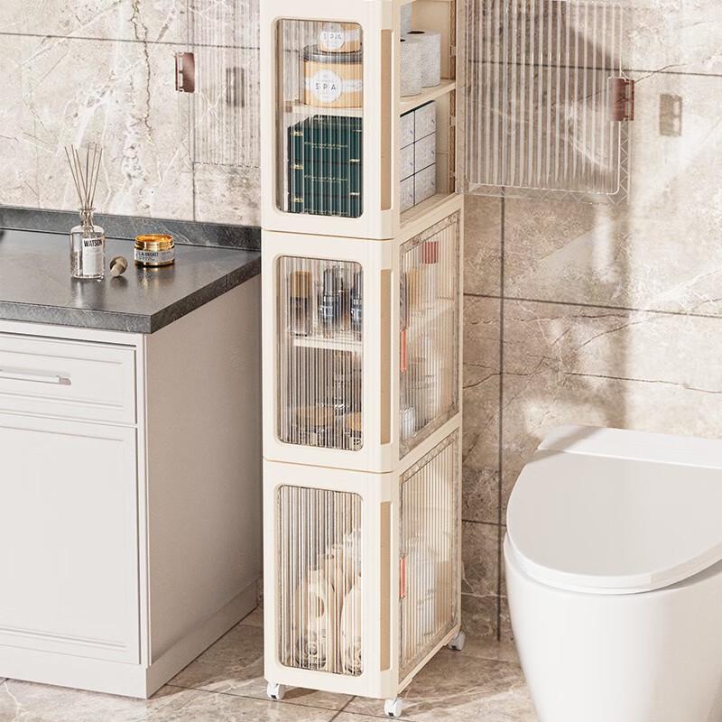 GOWKE Slim Bathroom Storage Cabinet with Drawers