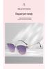 Retro Large Frame Women's Polarized Sunglasses - Tea-Colored, UV & Sun Protection, Perfect for Driving, Slimming Effect