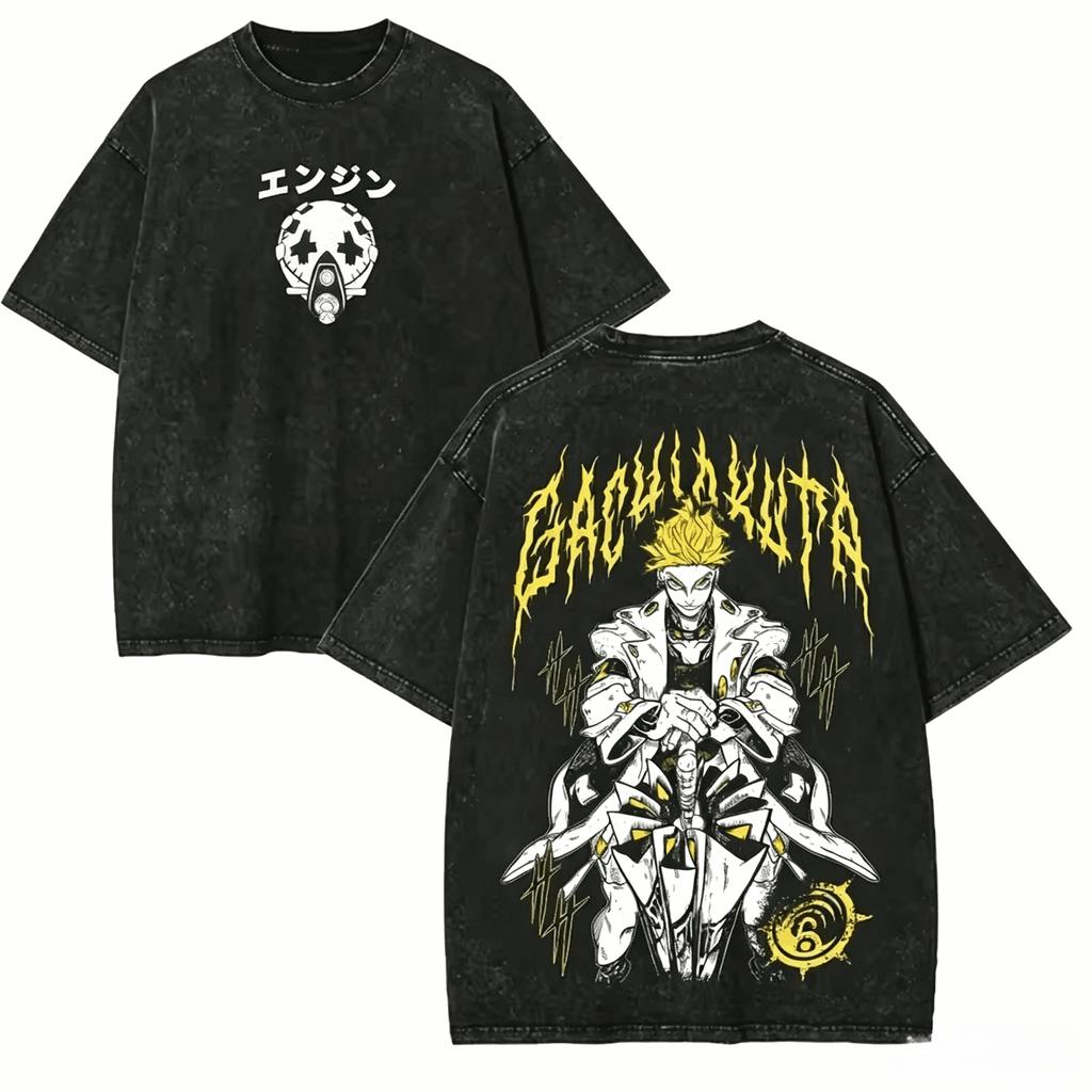 Summer Hot Sale Anime Gachiakuta Graphic T Shirt Men Women Short Sleeve Cotton Tshirts Vintage Washed Tee Harajuku Hip Hop Tee